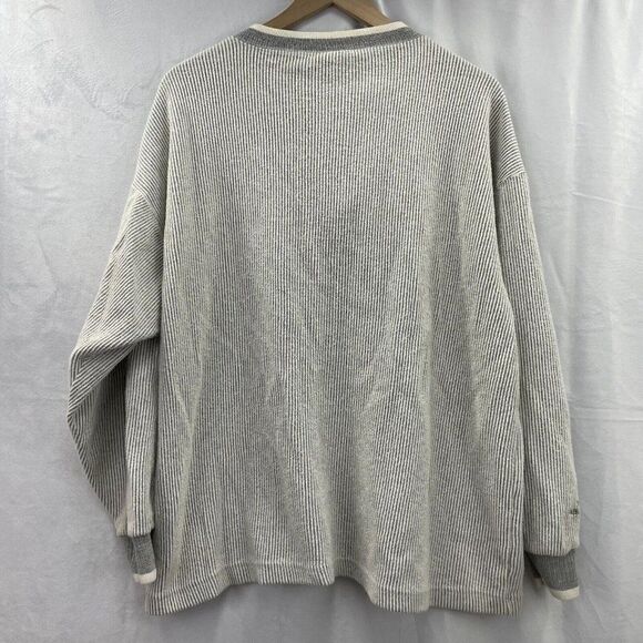 VTG Nortel Networks Cable Modems 1/4 Button Sweater Sweatshirt Gray Mens L USA - Picture 3 of 8